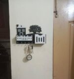 Modern Abstract Key & Mobile Holder Black White MDF - Image 2