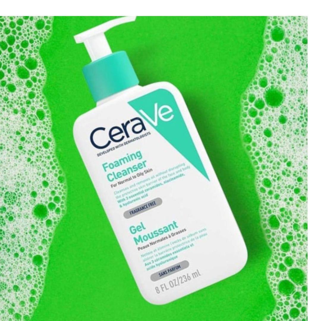 1408-77-499350-product-1 CeraVe Foaming Cleanser 236ml Acne Scar Removal Oily Skin - Image 1