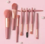 Pink Blending Makeup Brush Set 8pcs Rose Gold ABS