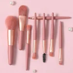 Pink Blending Makeup Brush Set 8pcs Rose Gold ABS