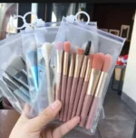 Pink Blending Makeup Brush Set 8pcs Rose Gold ABS - Image 3