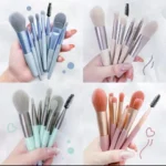 Pink Blending Makeup Brush Set 8pcs Rose Gold ABS - Image 2