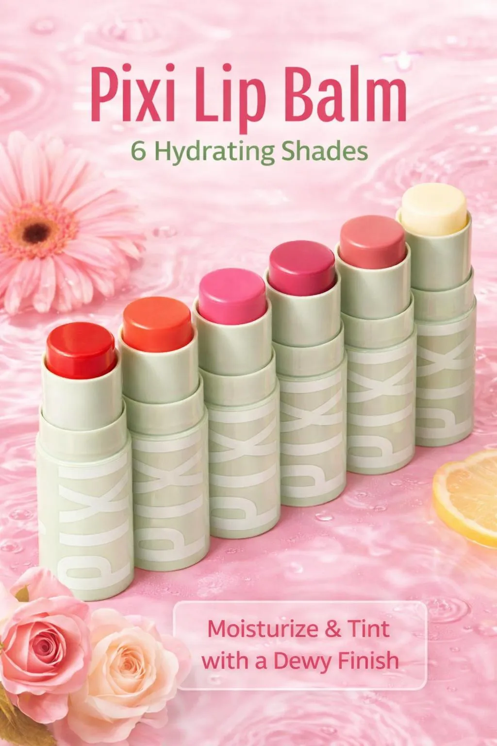 2017-72-699136-product-1 Pixi Lip Balm 6 Shades Dewy Finish Hydrating - Image 1