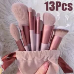 13 PCS Kabuki Eye Shadow Brush Set Synthetic Fiber - Image 2