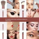 13 PCS Kabuki Eye Shadow Brush Set Synthetic Fiber - Image 7
