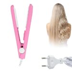 Pink Hair Straightener with EU Plug for Smooth Hair