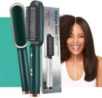 Green Hair Dryer Brush for Straight Curly Hair - Image 4